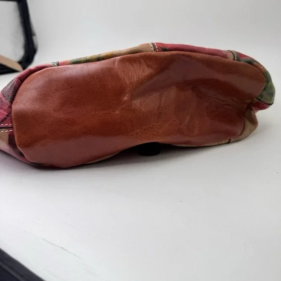 Patricia Nash Floral Hobo Bag Italian Heritage Leather Shoulder Slouchy Cottage - Picture 5 of 16